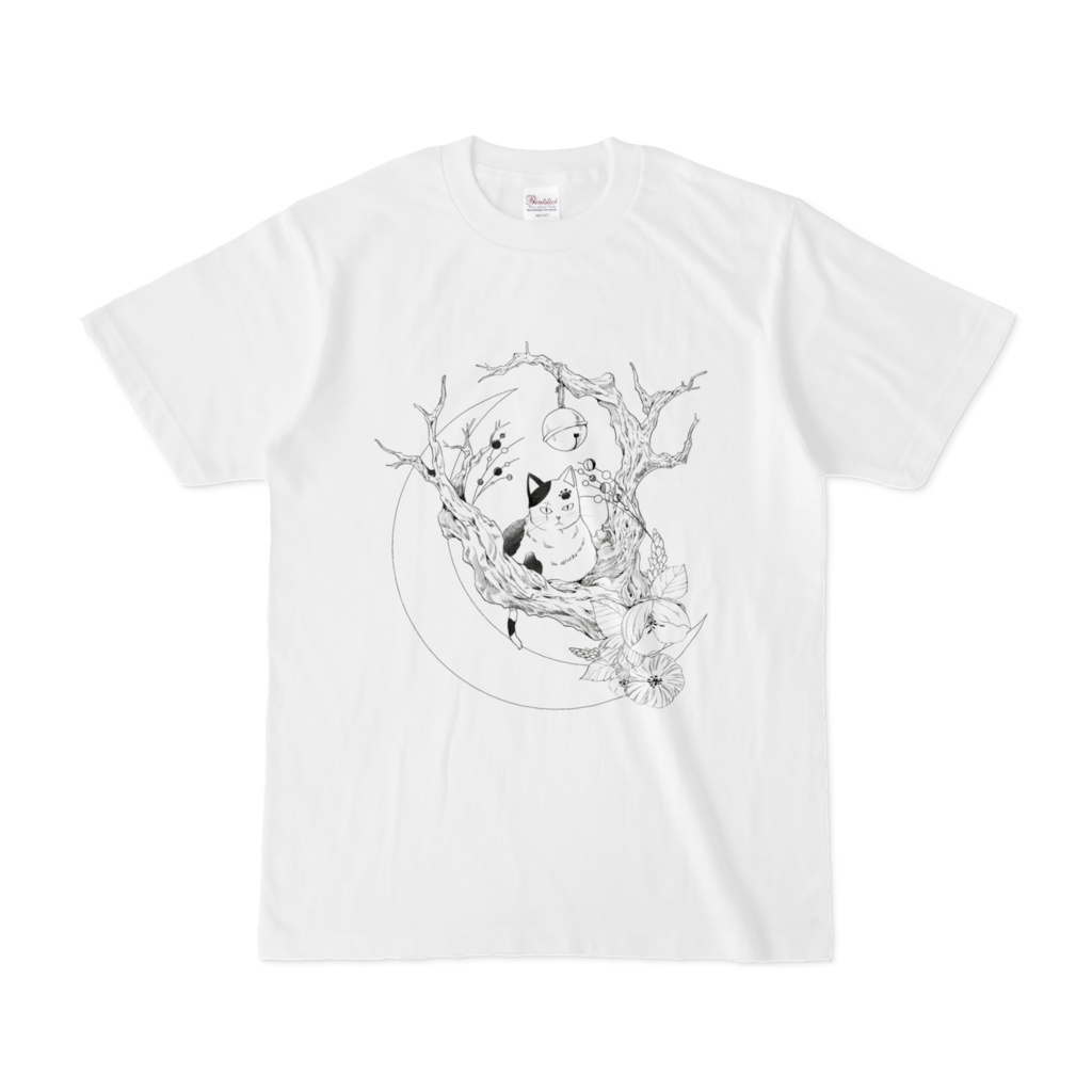 モノクロTシャツ　なんかちょっと渋い猫