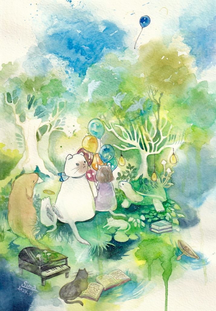 視線の向こう側 アートアクリルブロック