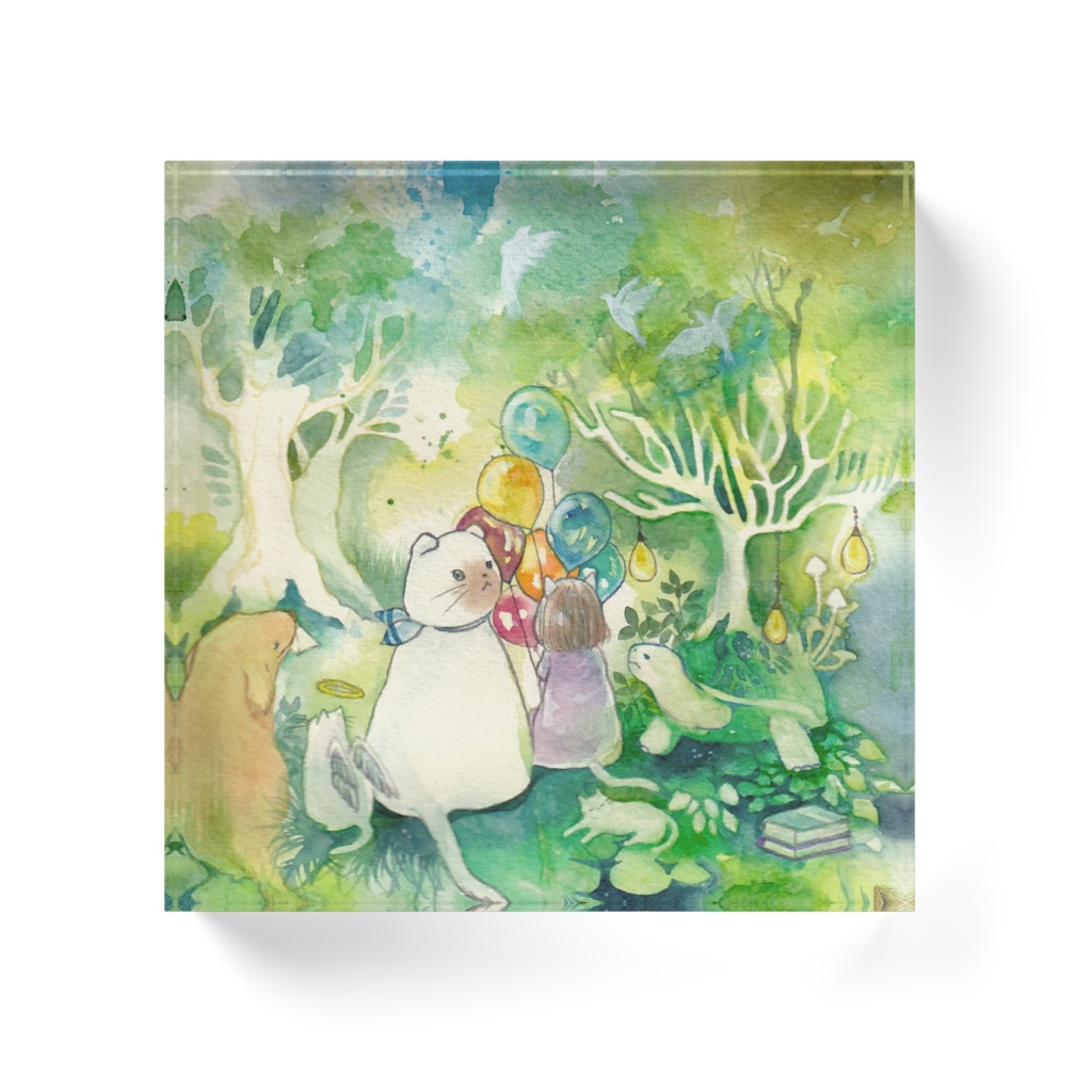 視線の向こう側 アートアクリルブロック