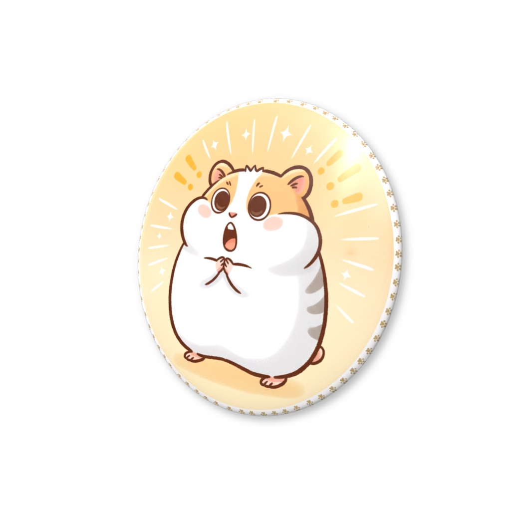 もにゅはむ缶バッジオレンジ