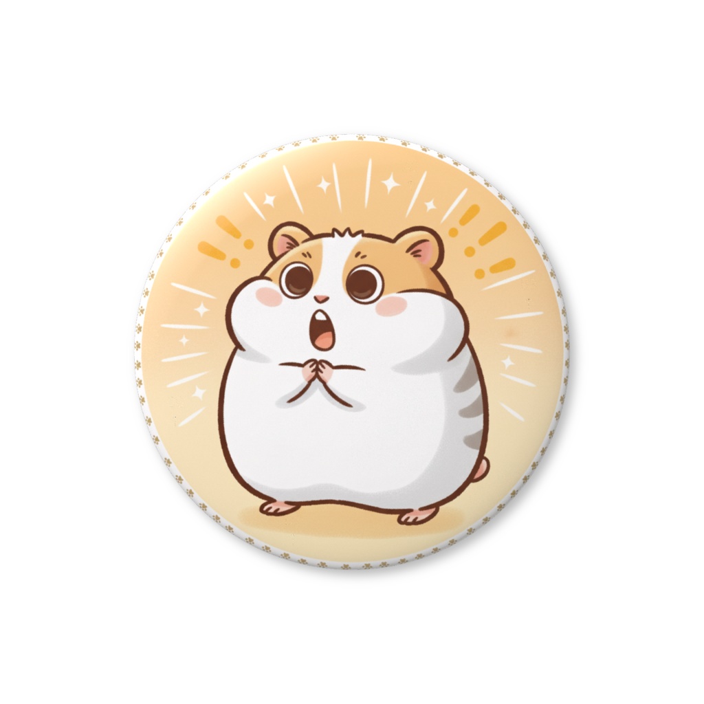 もにゅはむ缶バッジオレンジ