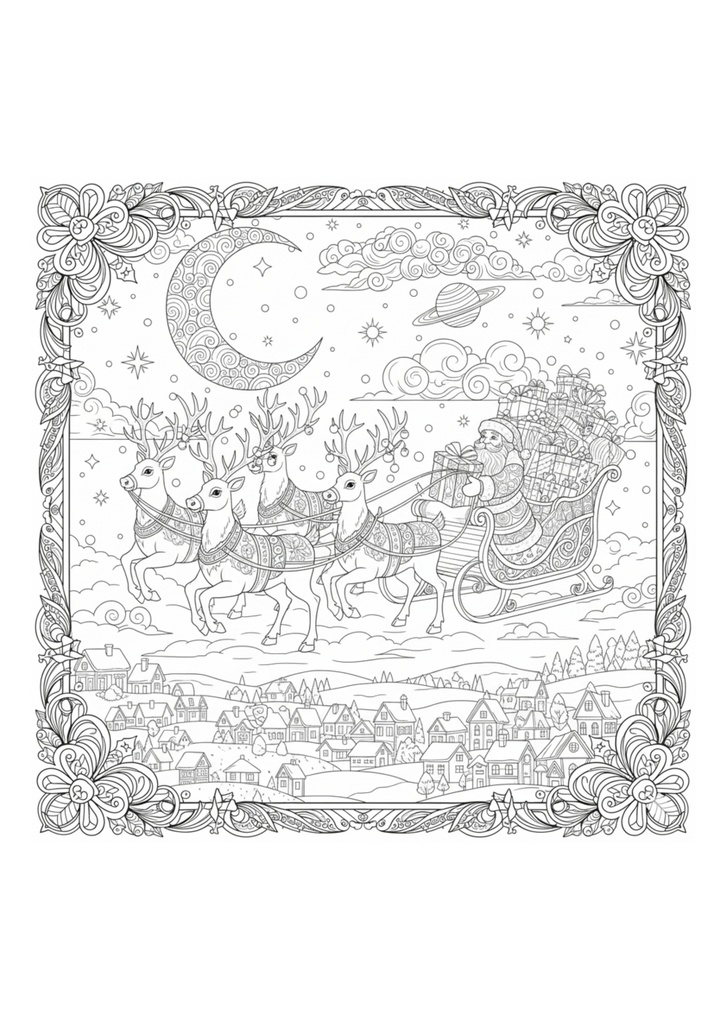 大人の塗り絵・クリスマス