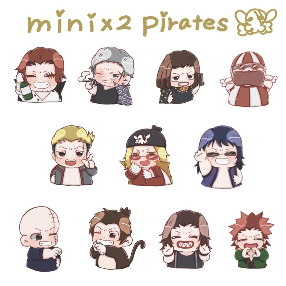 mini×2 pirates シール