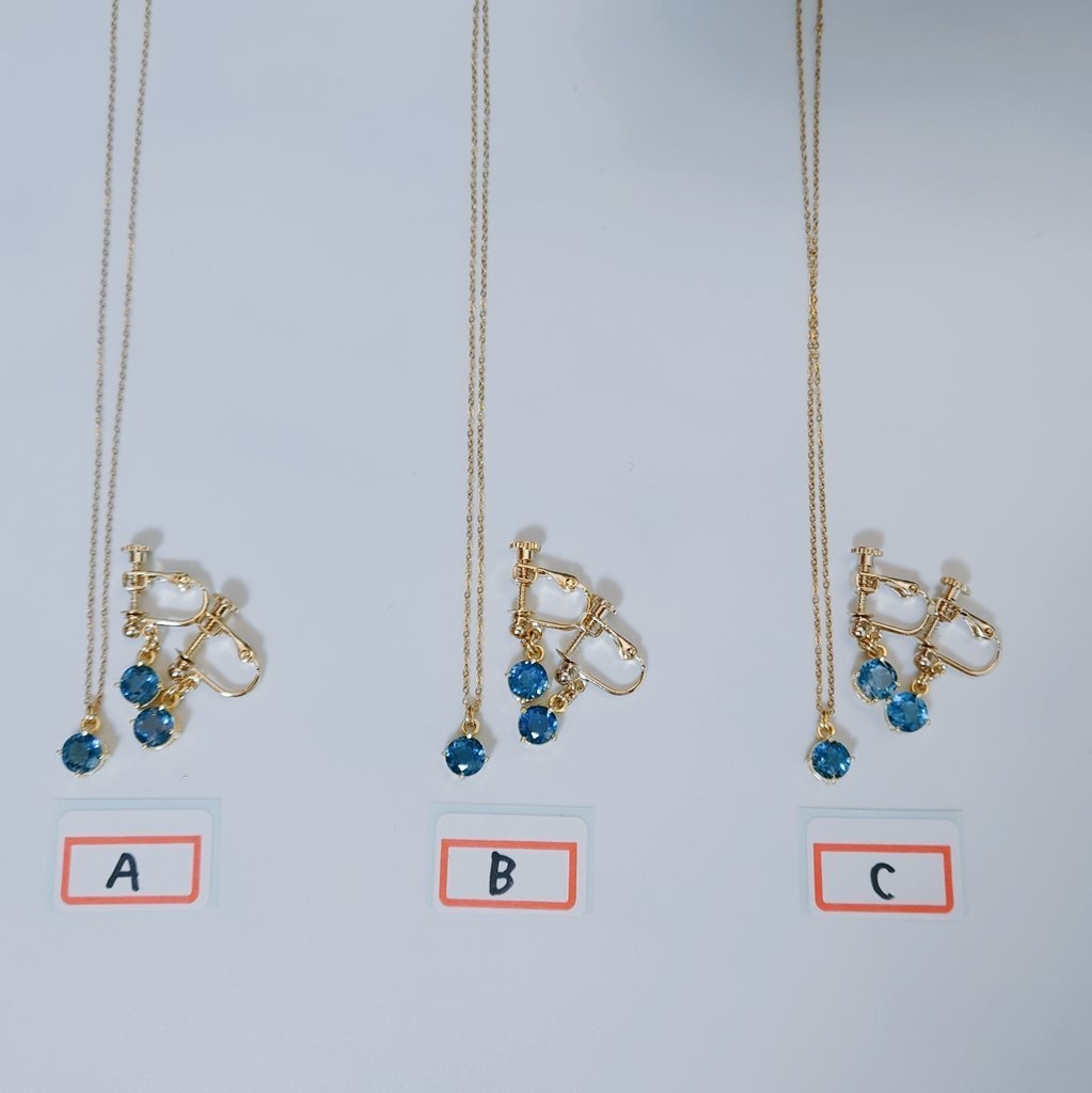 ネックレス+イヤリング【恋する瞳】