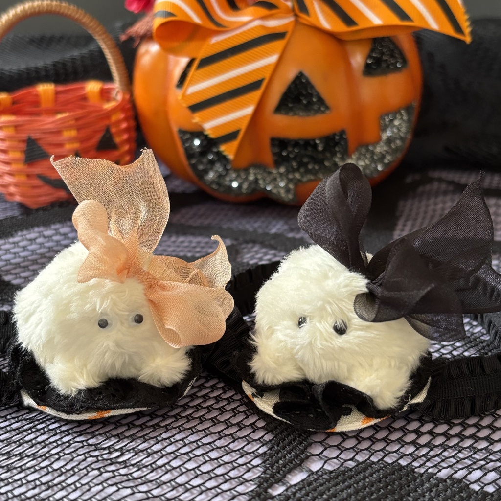 ハロウィン頭飾り(もふもふオバケとメンダコオバケ)