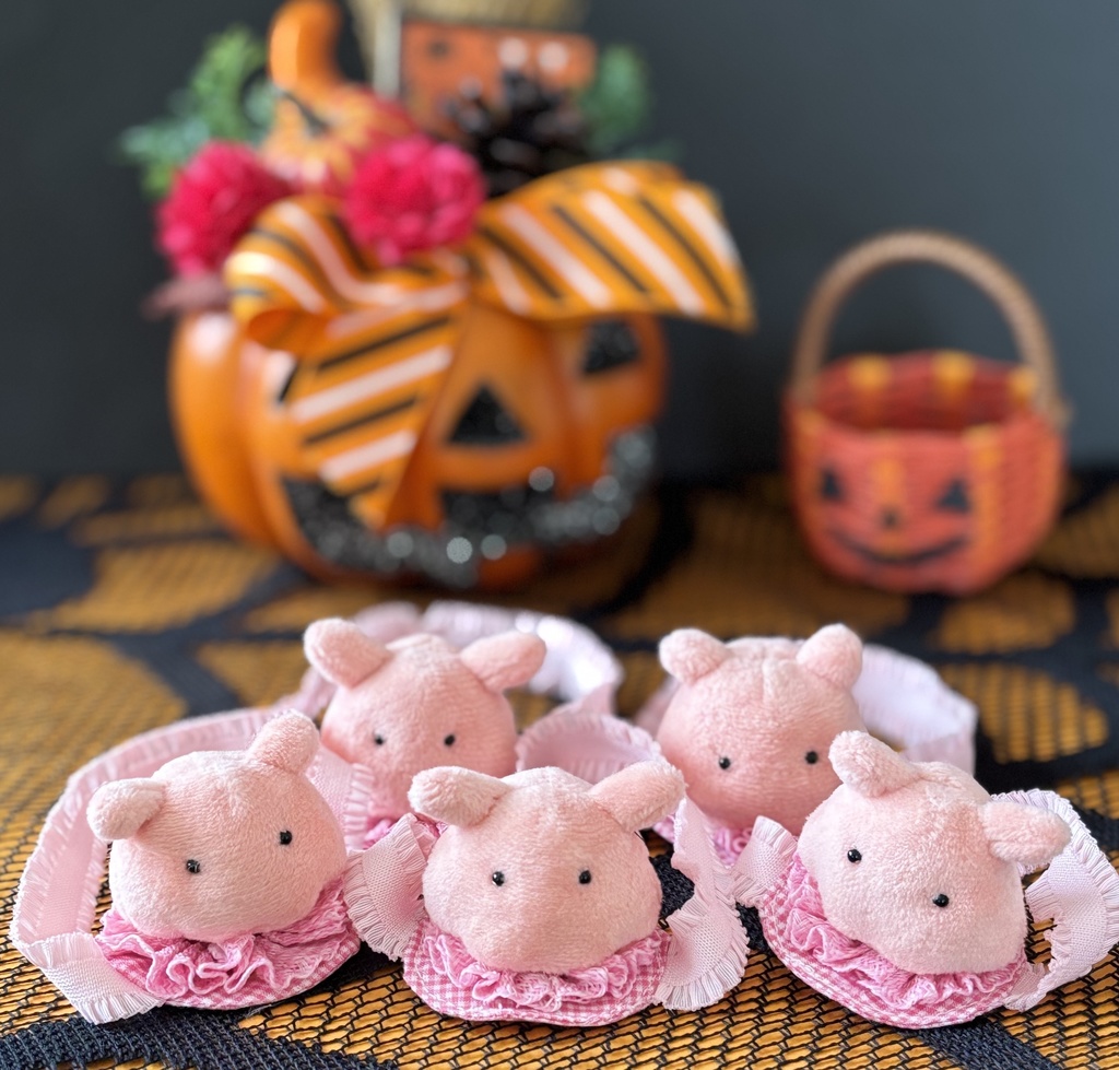 ハロウィン頭飾り(もふもふオバケとメンダコオバケ)