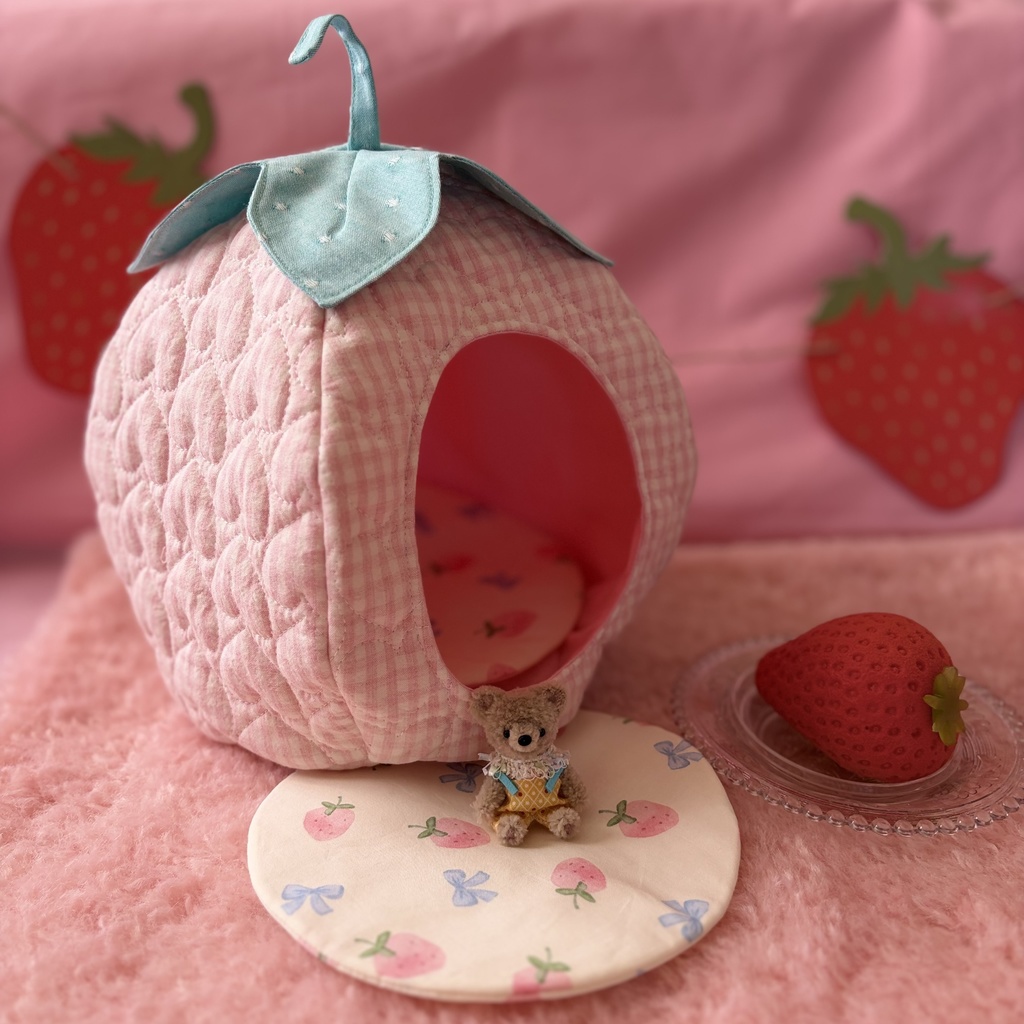 🍓ぬいぐるみの巣 いちごのお家🍓