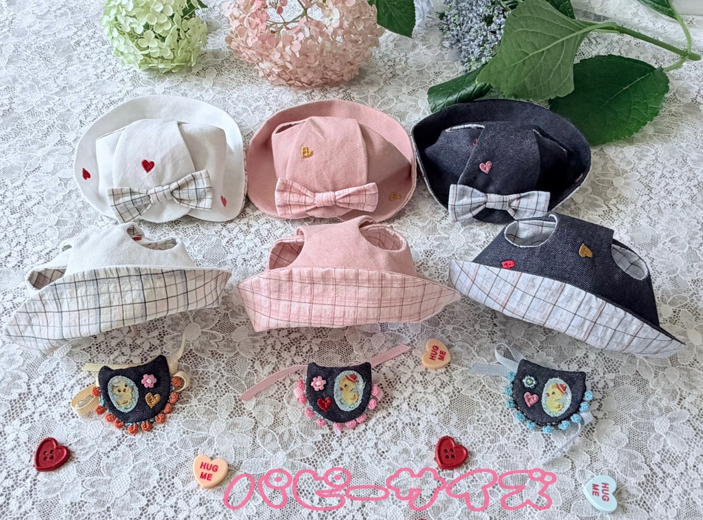 耳出しデニムハット➕デニムスタイセット
