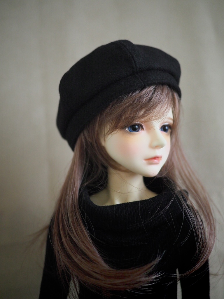 ハット Handmade 1/3 Doll Hat for SD dolls (9-10 inch) Black / Thick fabric