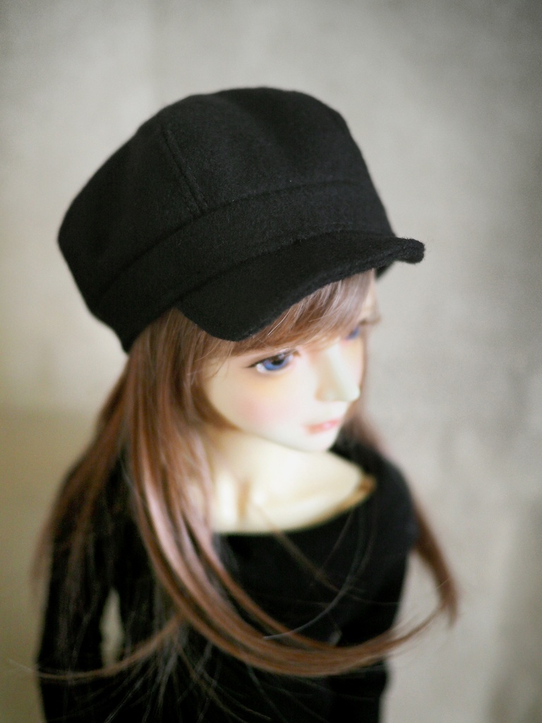 ハット Handmade 1/3 Doll Hat for SD dolls (8-9 inch) Black / Thick fabric*