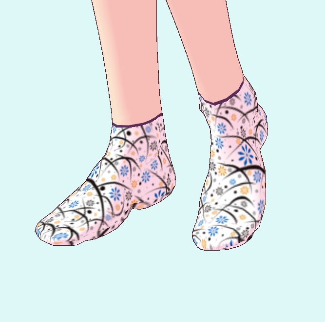 【無料 / Free】和柄ショートソックス Traditional Japanese design socks