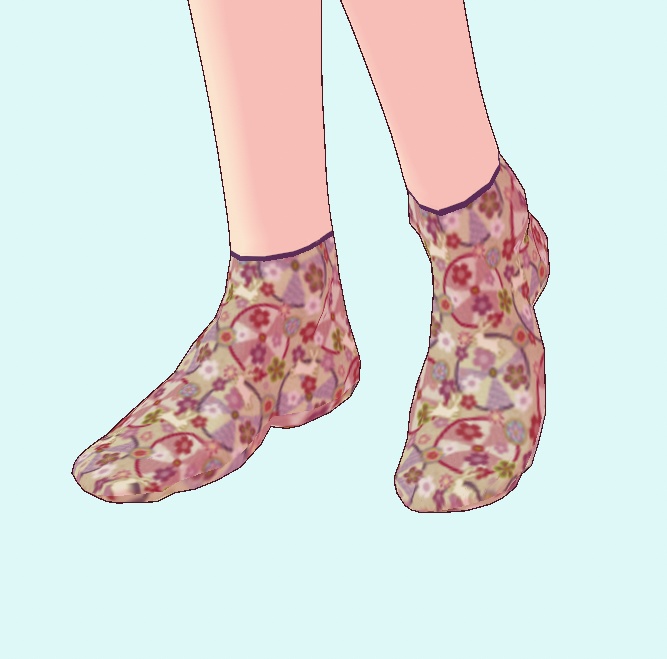 【無料 / Free】和柄ショートソックス Traditional Japanese design socks