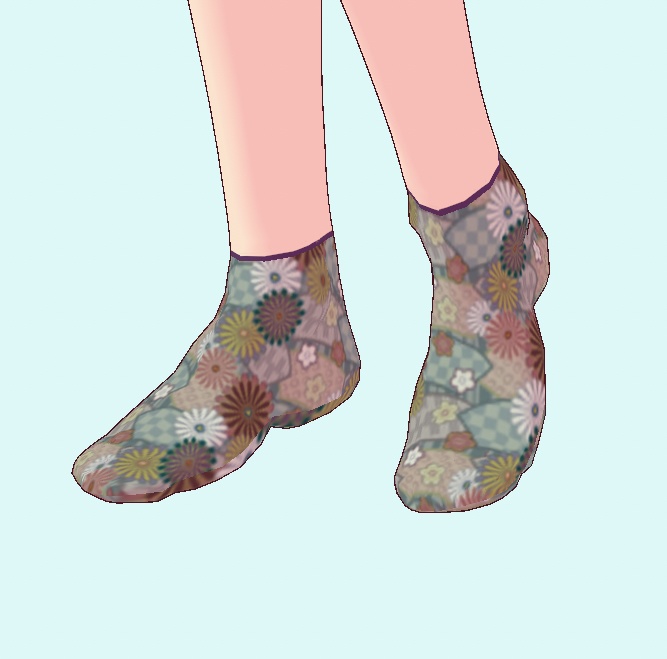 【無料 / Free】和柄ショートソックス Traditional Japanese design socks