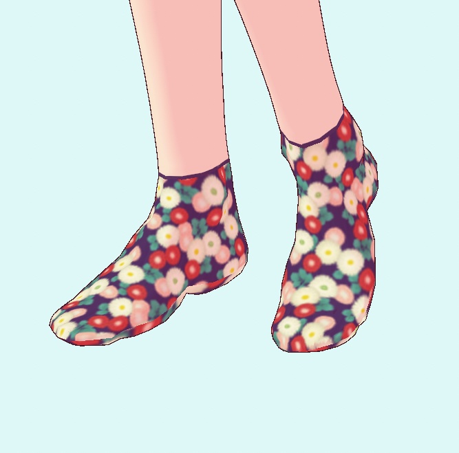 【無料 / Free】和柄ショートソックス Traditional Japanese design socks