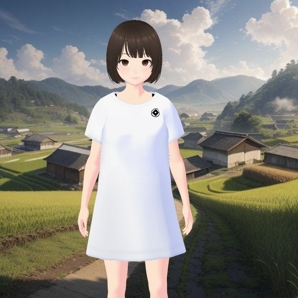 【無料 / Free】かおる神社のTシャツワンピ T-Shirt Dress