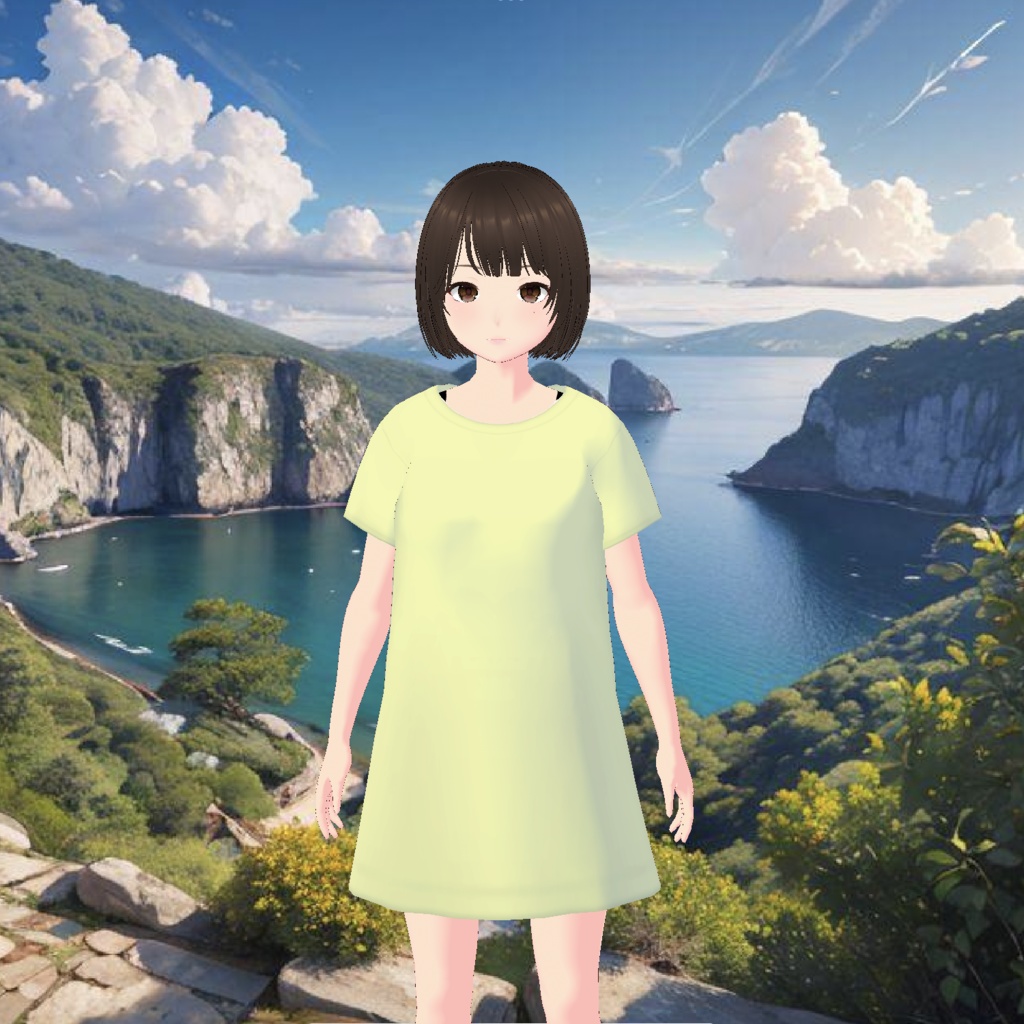 【無料 / Free】かおる神社のTシャツワンピ T-Shirt Dress