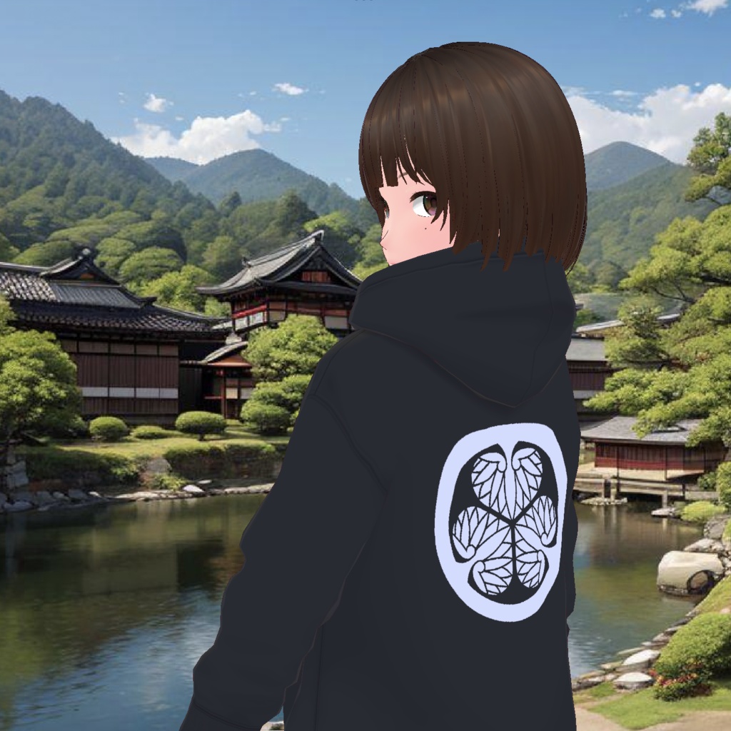 【無料 / Free】徳川家 家紋パーカー Tokugawa Shogun hoodie 【葵の紋】
