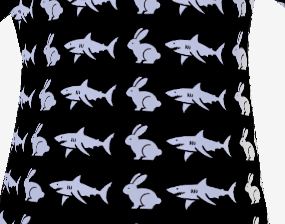 【無料 / Free】ウサギとサメTシャツ Rabbit and Shark T-shirts