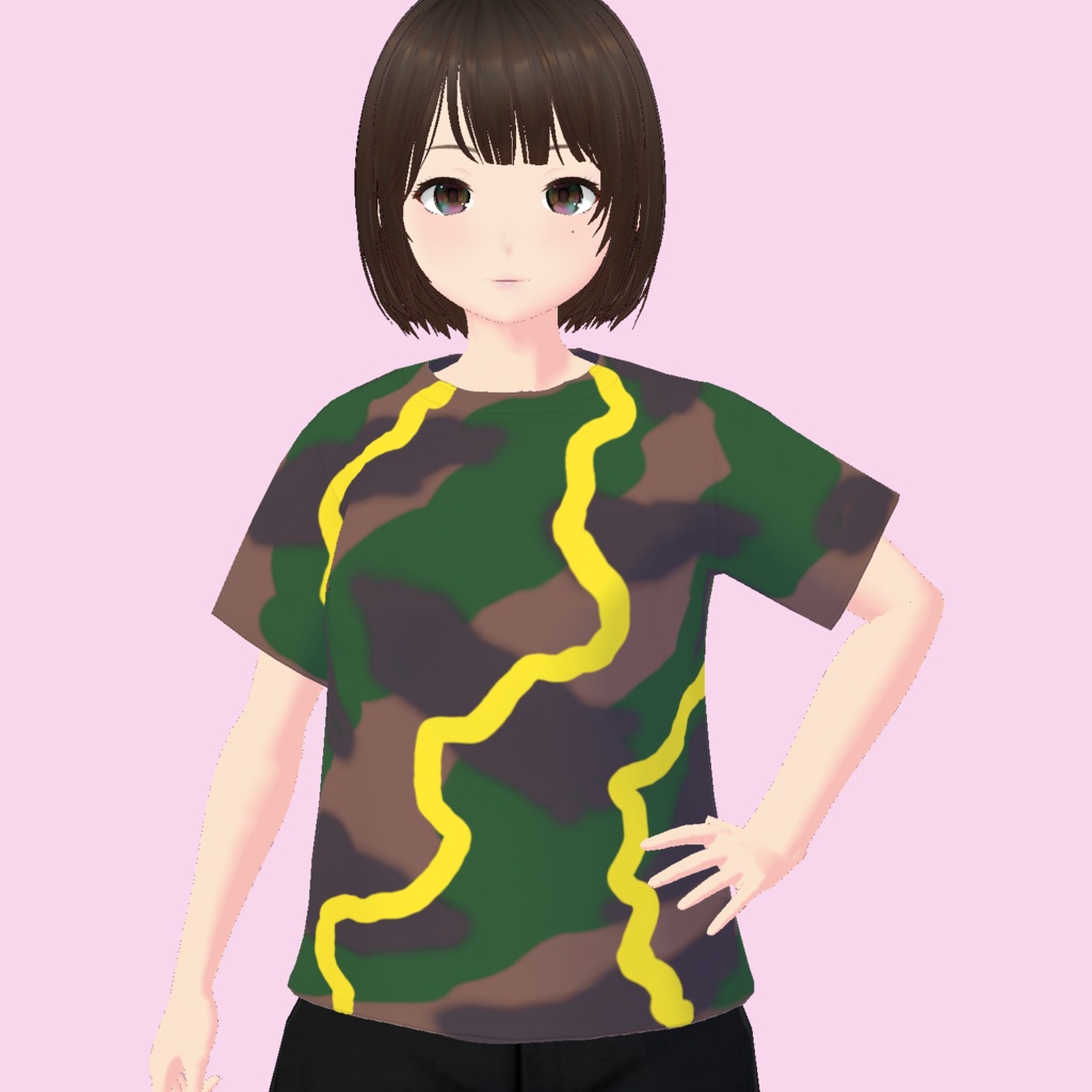 チハ迷彩風Tシャツ Chi-Ha style camouflage T-shirts