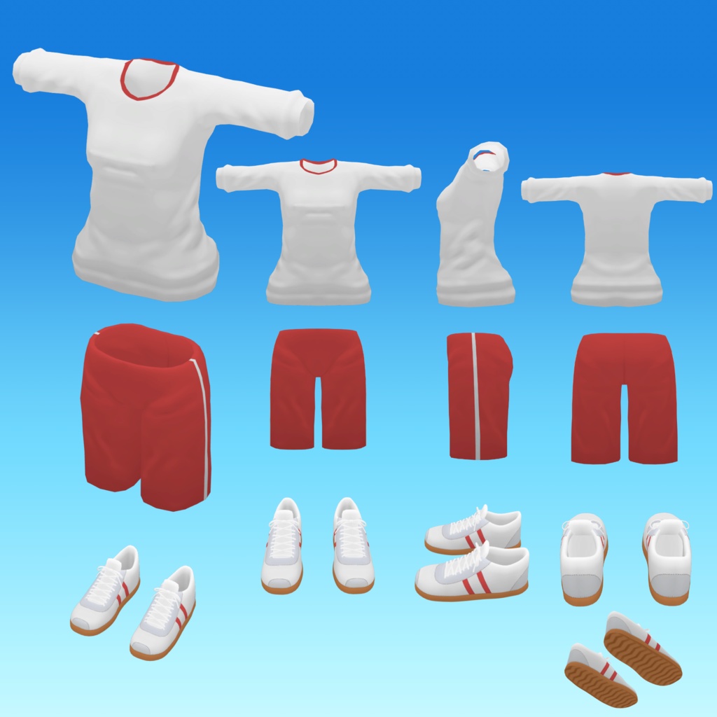 【トラスちゃん対応】衣装モデル『体操服』