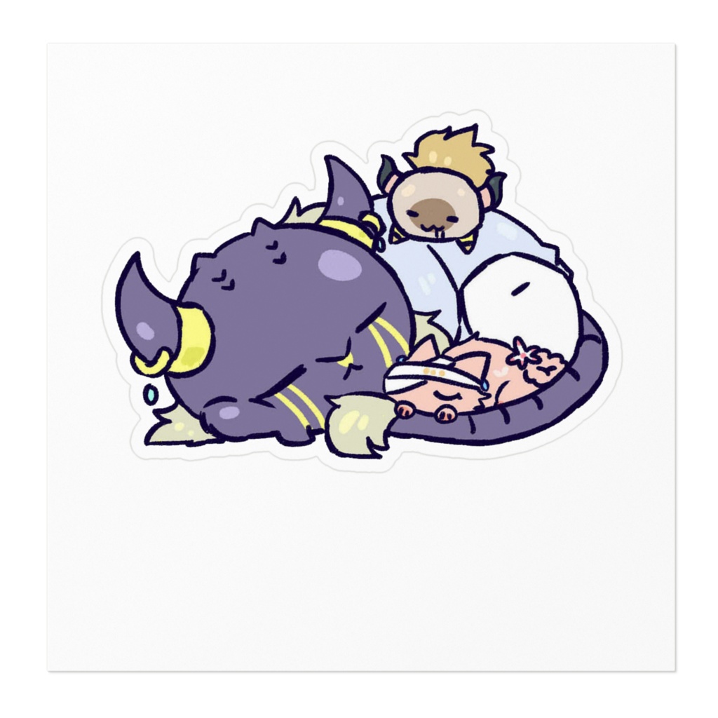 牛魔王一家ステッカー