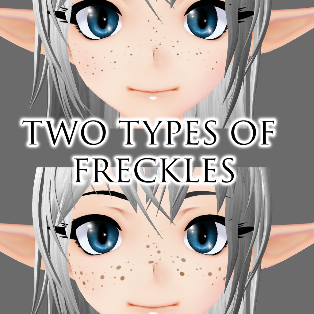 【VRoid】Two types of freckles