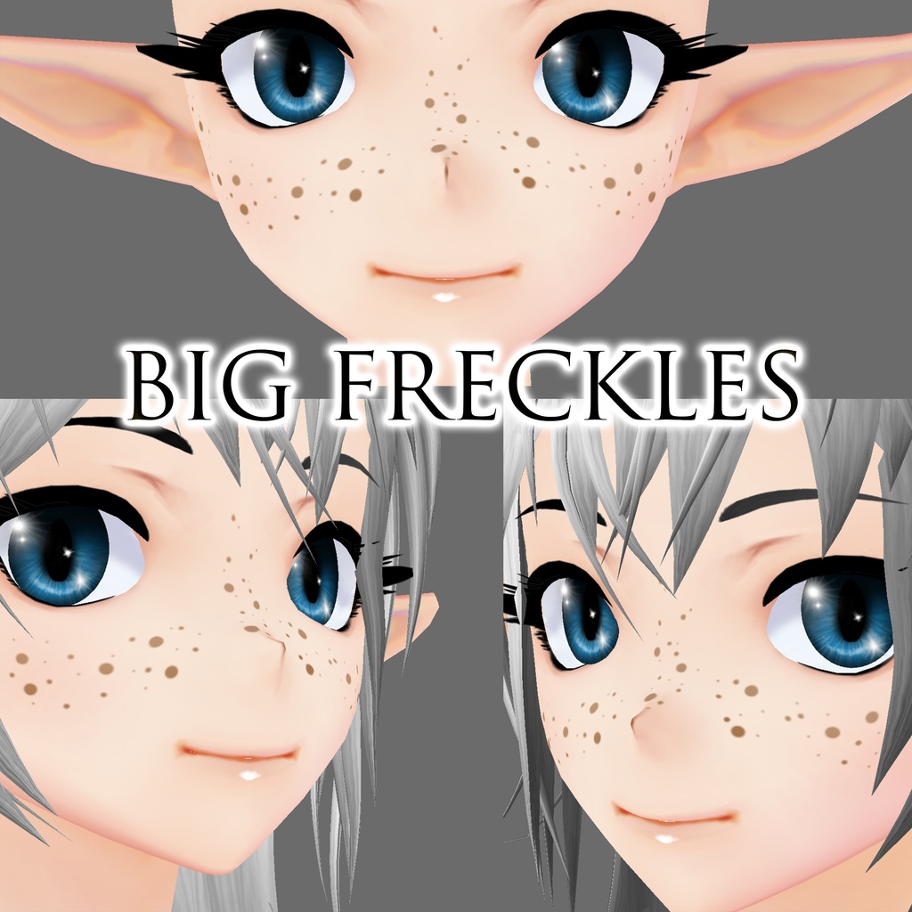 【VRoid】Two types of freckles