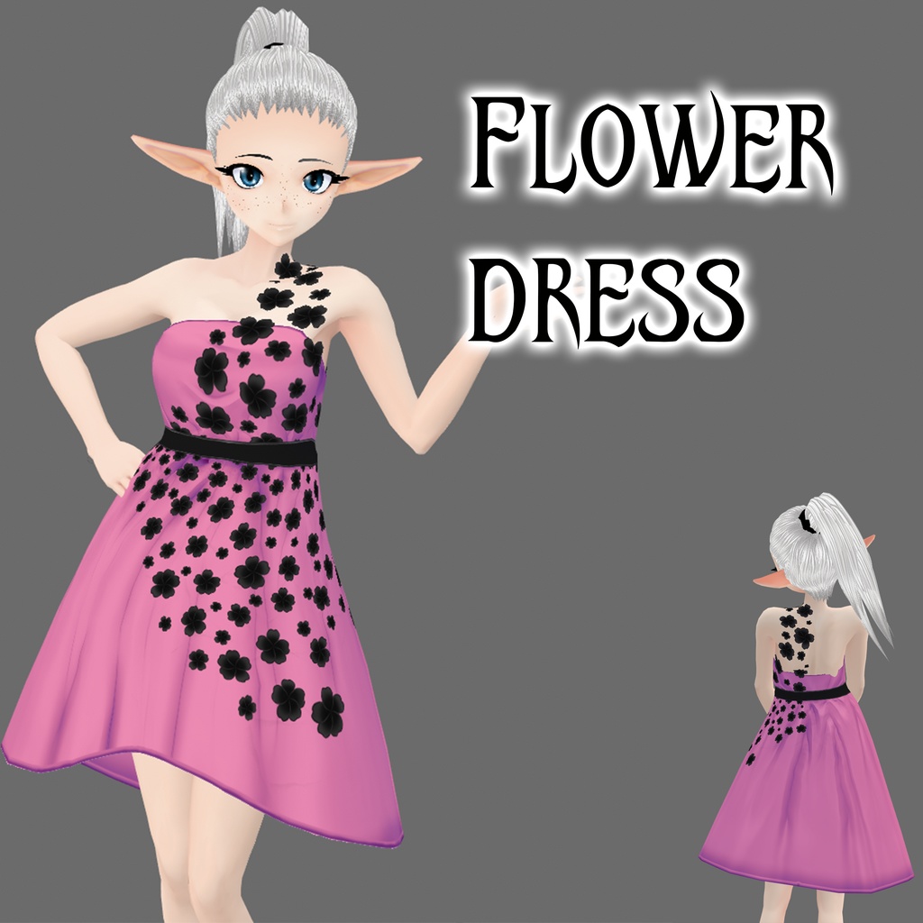 【VRoid】Flower dress