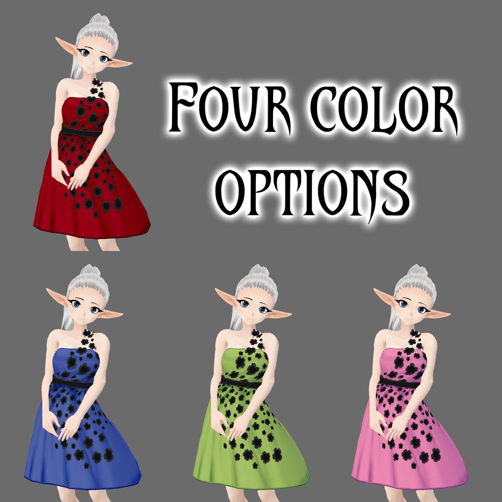 【VRoid】Flower dress