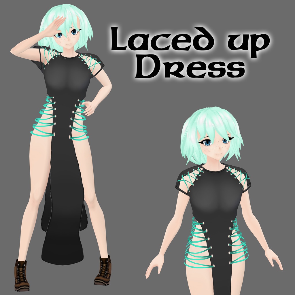 【VRoid】Laced up dress