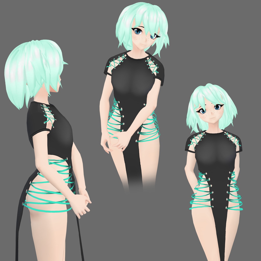 【VRoid】Laced up dress