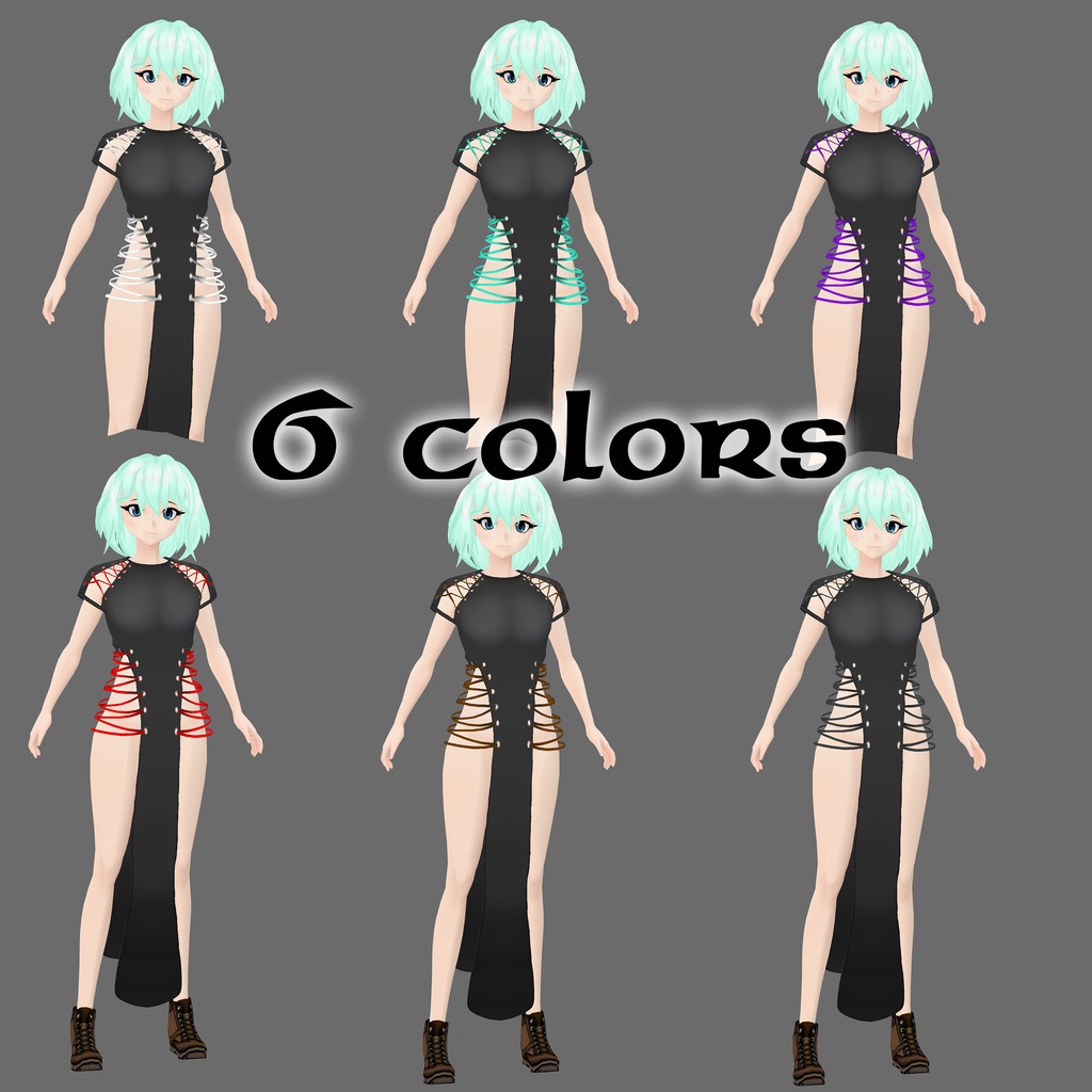 【VRoid】Laced up dress