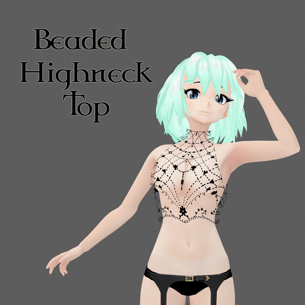 【VRoid】Beaded Highneck Top
