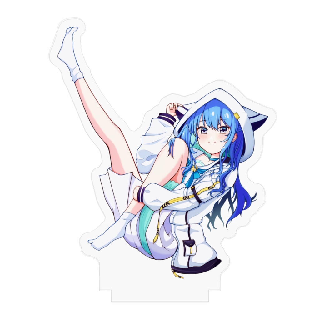 星街すいせい パーカー(白)【非公式】アクリルフィギュア