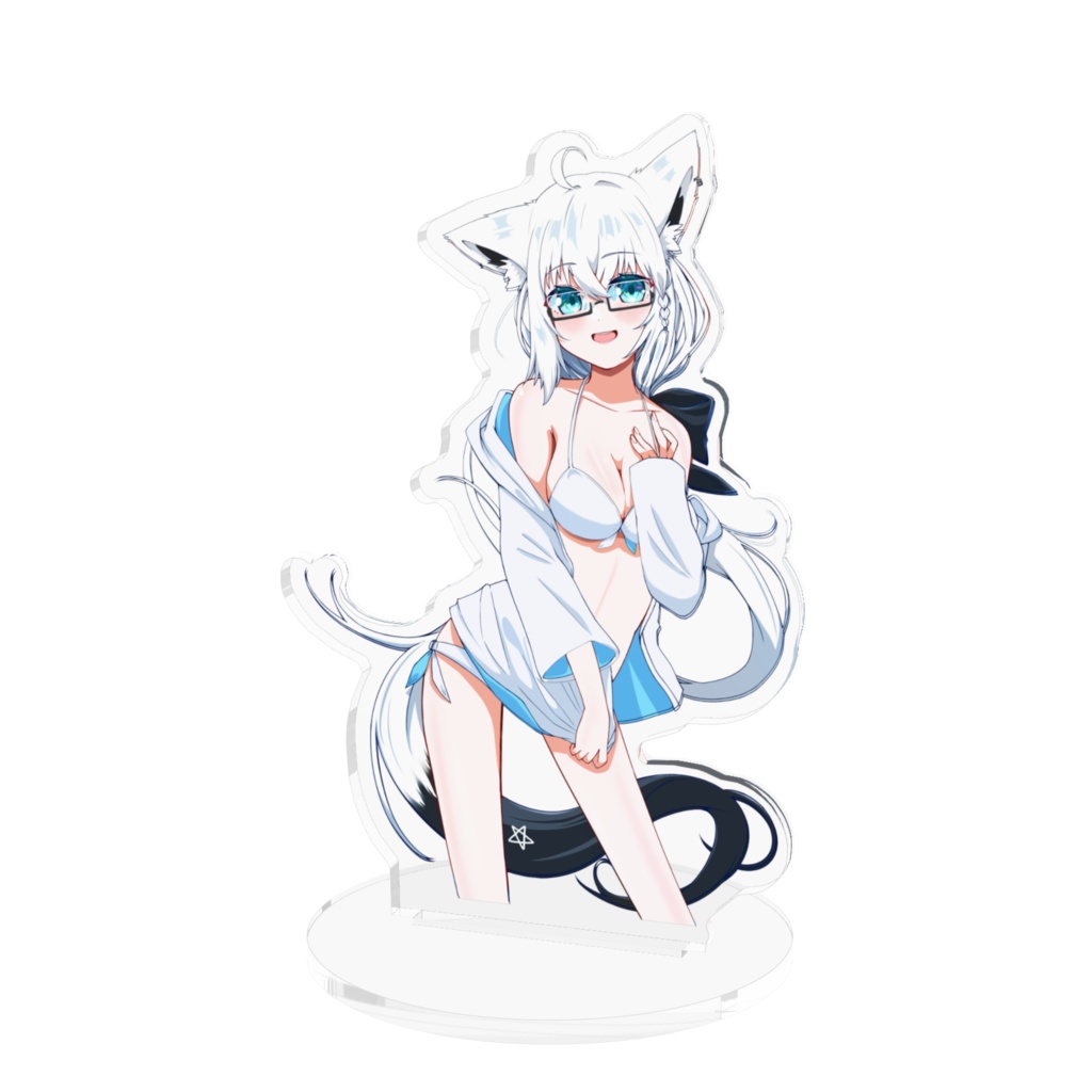 白上フブキ【非公式】水着メガネ アクリルフィギュア