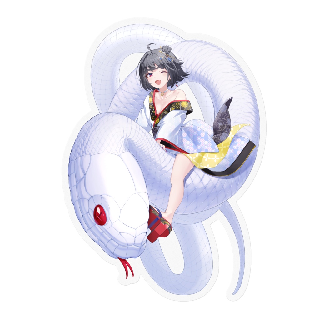 白蛇霙-HakujaMizore- 1stanniversary記念グッズ ステッカー