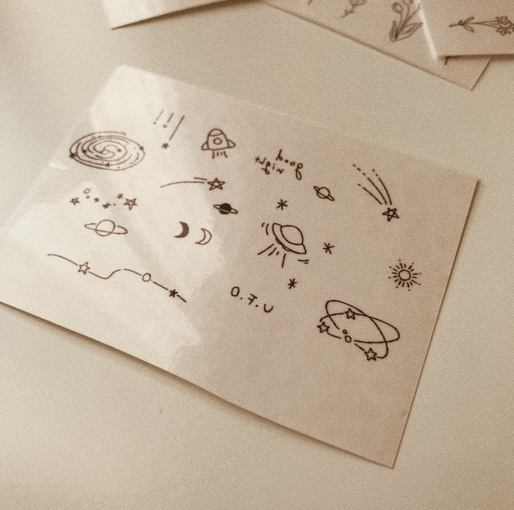 タトゥーシール 砂時計 惑星 防水 500円引きクーポン