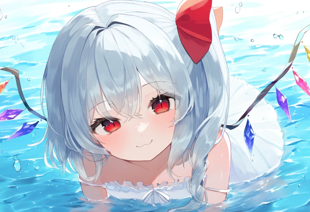 白髪フランちゃん２枚 PC背景