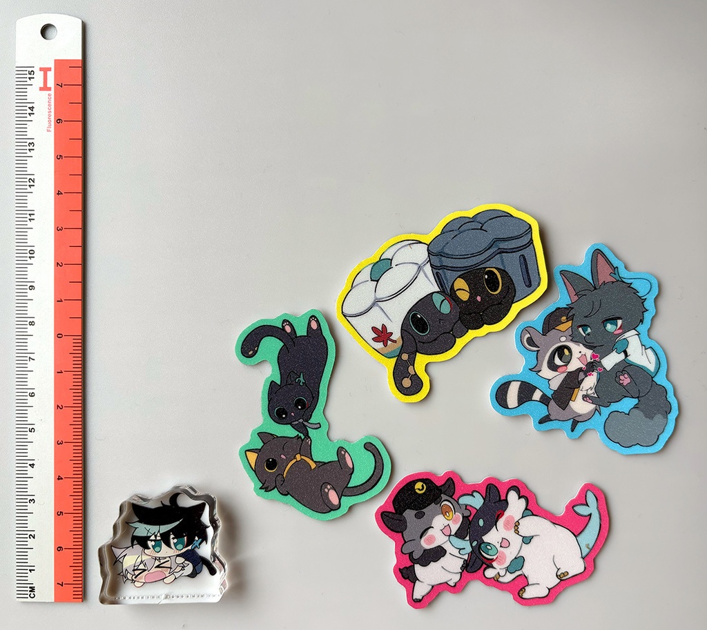 ねこ丹穹ミニアクリルスタンド+ステッカーセット