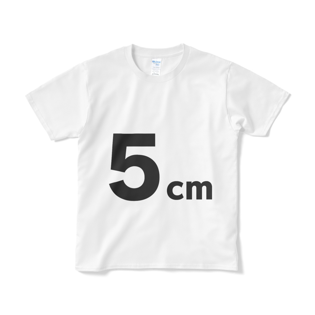 5cm(実際の大きさとは異なる場合があります)Tシャツ
