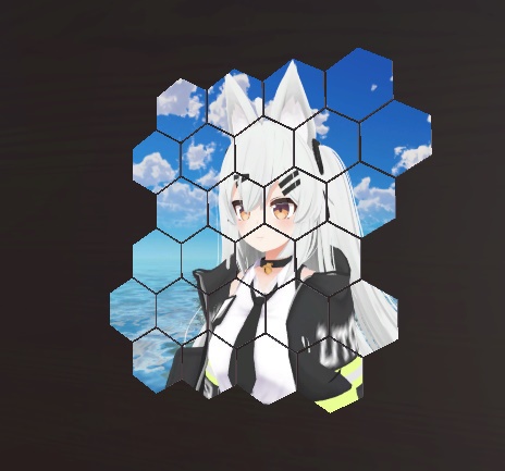 【無料】Cluster用鏡六角形