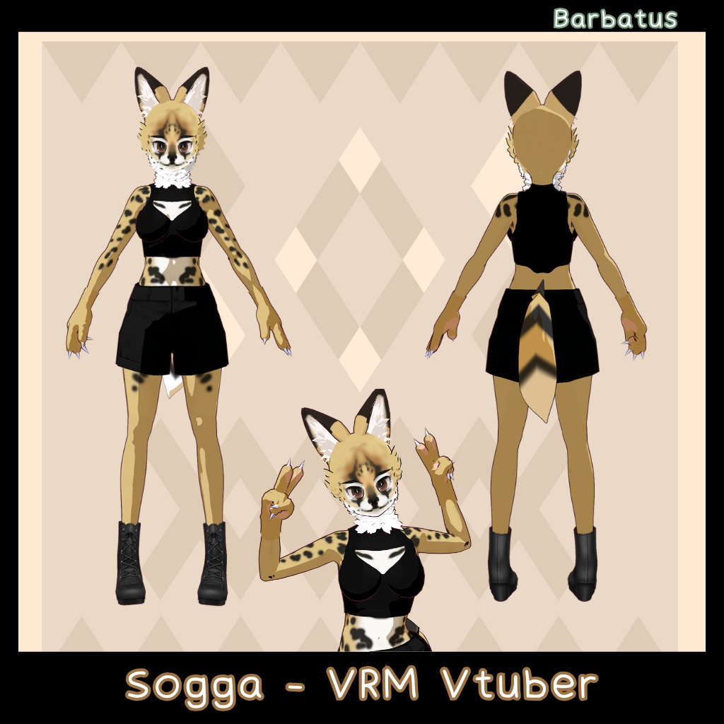 Sogga 3D vtuber (VRM - Vroid File)