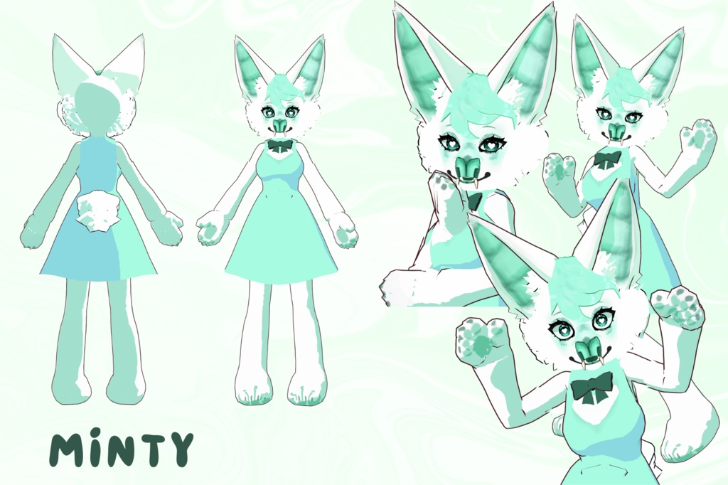 Minty 3D vtuber (VRM - Vroid File)