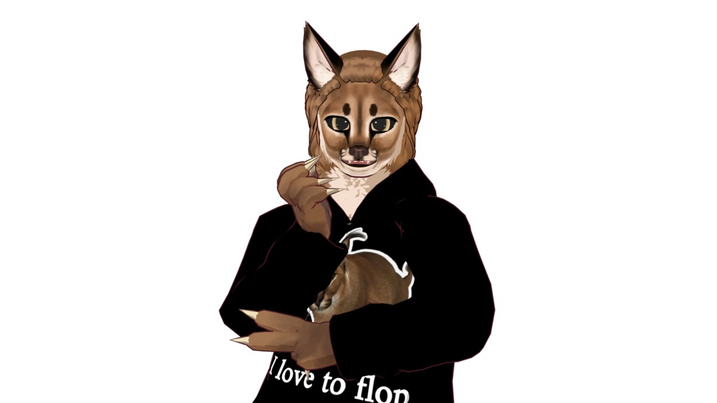 Floppa 3D vtuber (VRM - Vroid File)