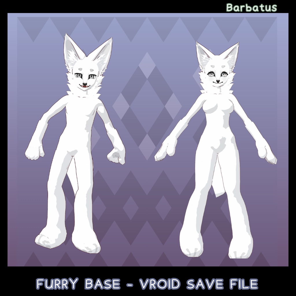 Furry fox Base Male and Female (vroid save file)
