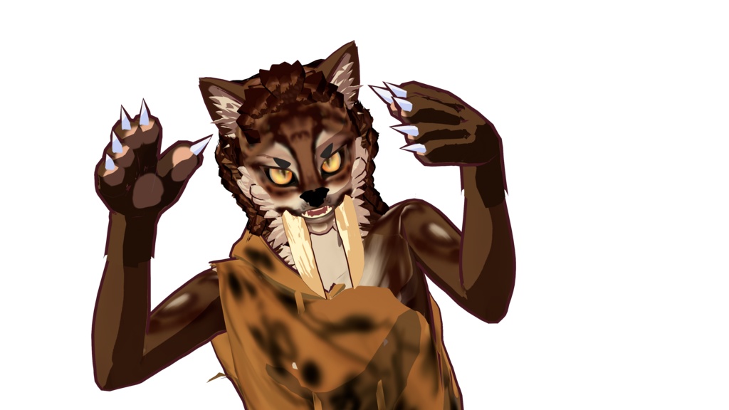 Sabertooth 3D Vtuber (VRM - Vroid File)
