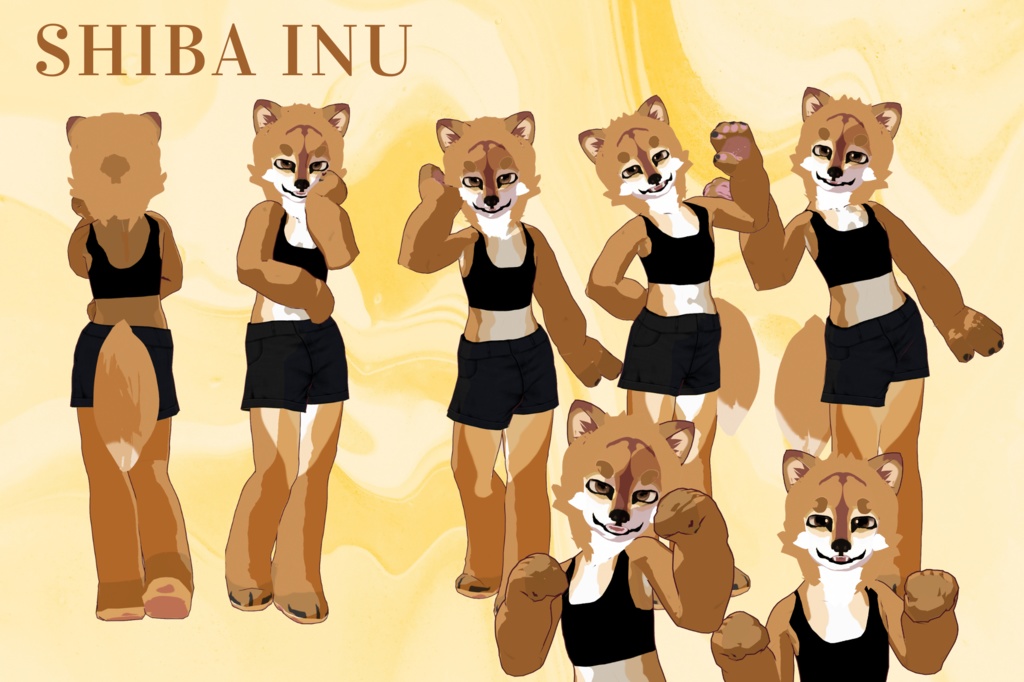 Shiba inu 3D Vtuber (VRM - Vroid File)