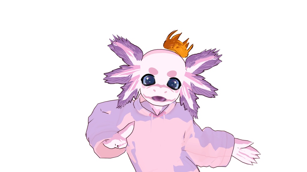 Axolotl furry 3D Vtuber (VRM - Vroid File)