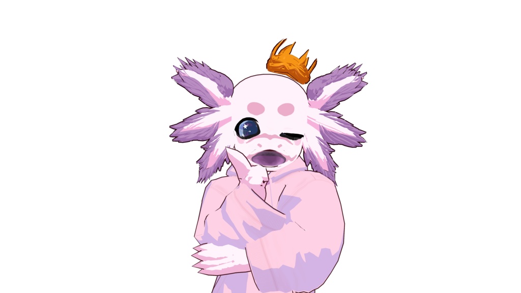 Axolotl furry 3D Vtuber (VRM - Vroid File)