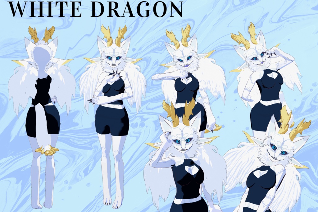 Angel Dragon 3D Vtuber (VRM - Vroid File)